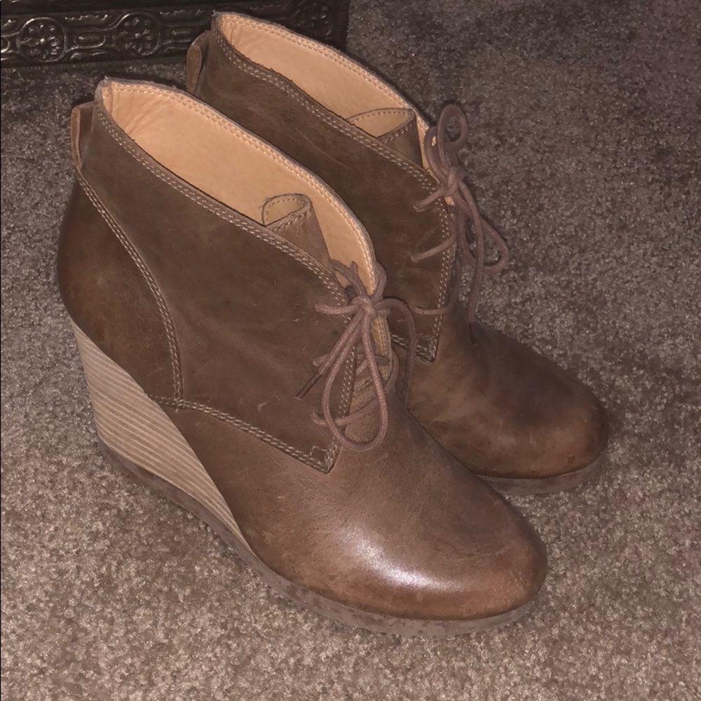 Lucky wedge booties